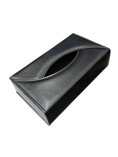 Picture of Tissue Box Black Leather