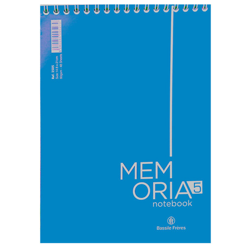 Picture of Notebook 14x21cm Blue 60gr Lined Memoria