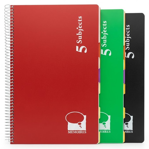 Picture of 5Subjects Spiral A4 Square 144sheets 90gr MEMOIRES