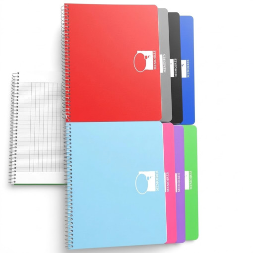 Picture of Spiral Copybook A5 Square 72 Sheets 90gr MEMOIRES