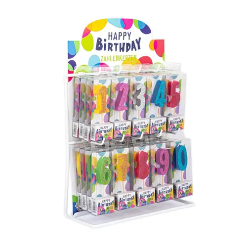 Picture of Candles Glitter Clrs Numbers Trendhaus