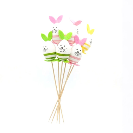 Picture of Egg Decoration (Set of 6) With Stick