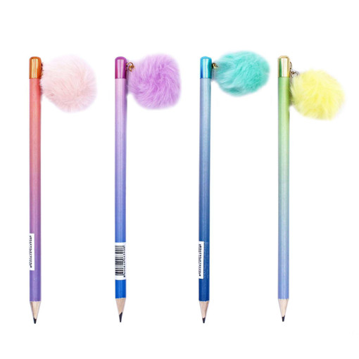 Picture of Pencil fantasy HB with pompoms and eyes Statovac