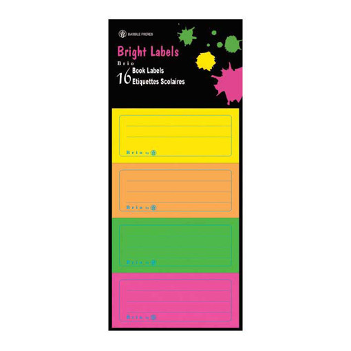 Picture of Book labels (Set of 16) Neon Brio
