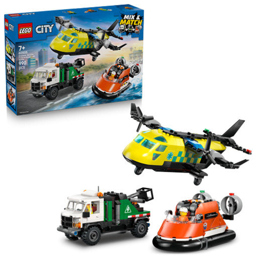 Picture of Lego City Airplane Service Truck and Hovercraft